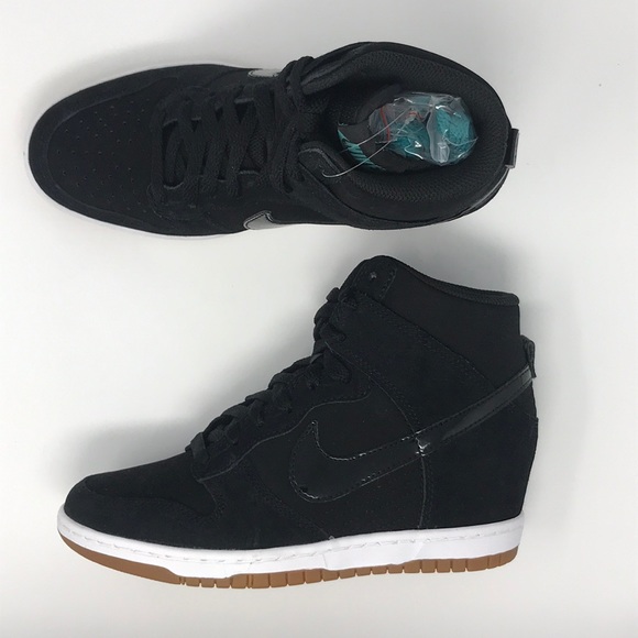 Nike Shoes - Nike dunk ski hi black gum bottom wedge